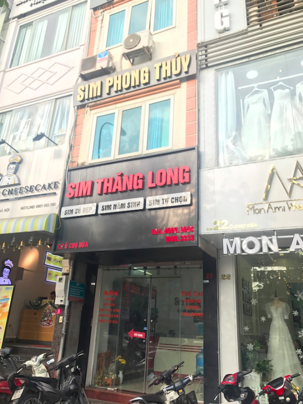 Cửa hàng Sim số đẹp Sim Thăng Long tại Hà Nội