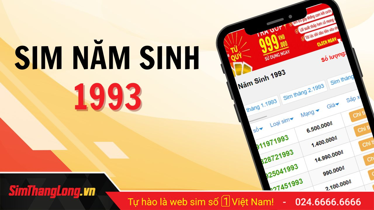 Mua sim năm sinh 1993 tại Sim Thăng Long