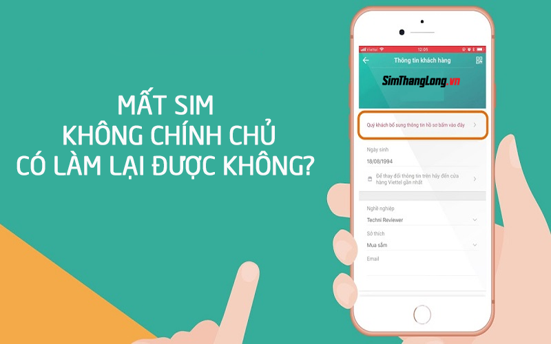 Mất sim không chính chủ có làm lại được không