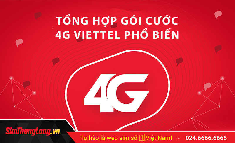 Các gói cước 4G Viettel phổ biến