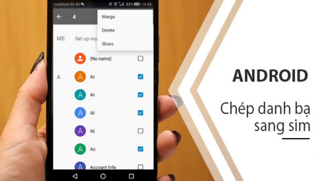 Sao chép trên điện thoại hệ điều hành Android