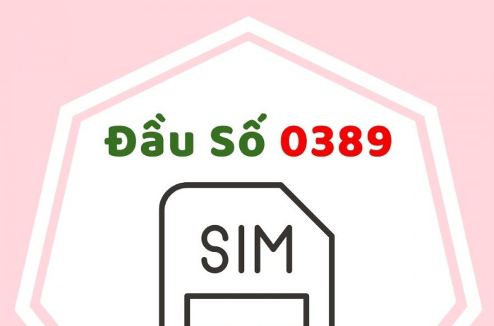 Đầu số 0389 kết hợp với đuôi sim số đẹp khác