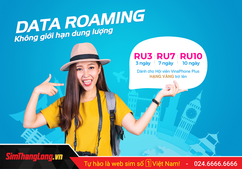 Các gói cước Roaming phổ biến khác của nhà mạng Vinaphone