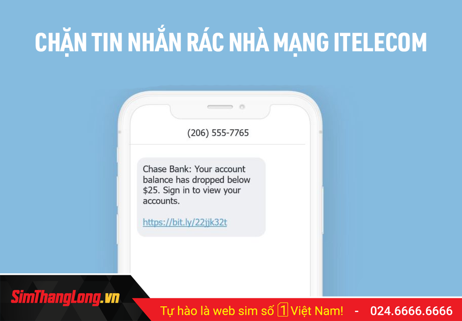 Hướng dẫn chặn tin nhắn rác nhà mạng Itelecom