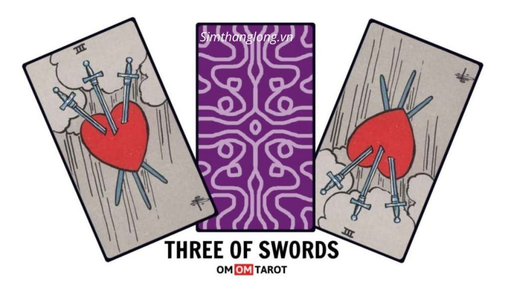 Lá bài Three of Swords cho thấy Kim Ngưu cần thận trọng trong các vấn đề thân mật và tin tưởng