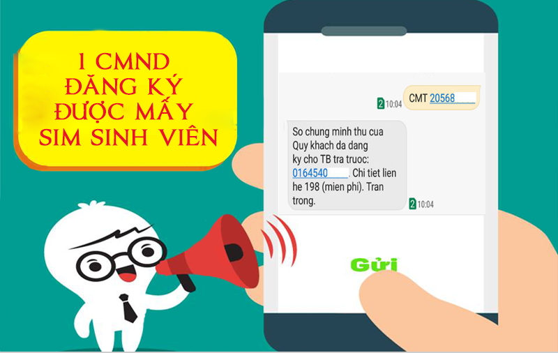 Một chứng minh nhân dân đăng ký được mấy sim sinh viên