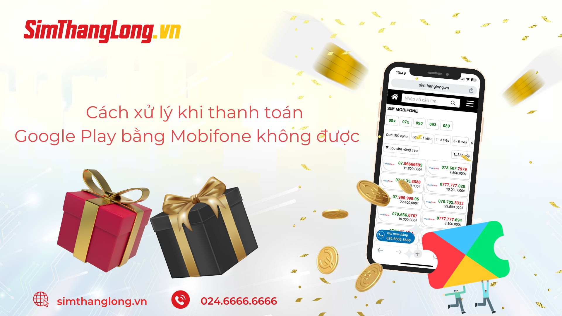 Xử lý không thanh toán google play bằng mobifone được