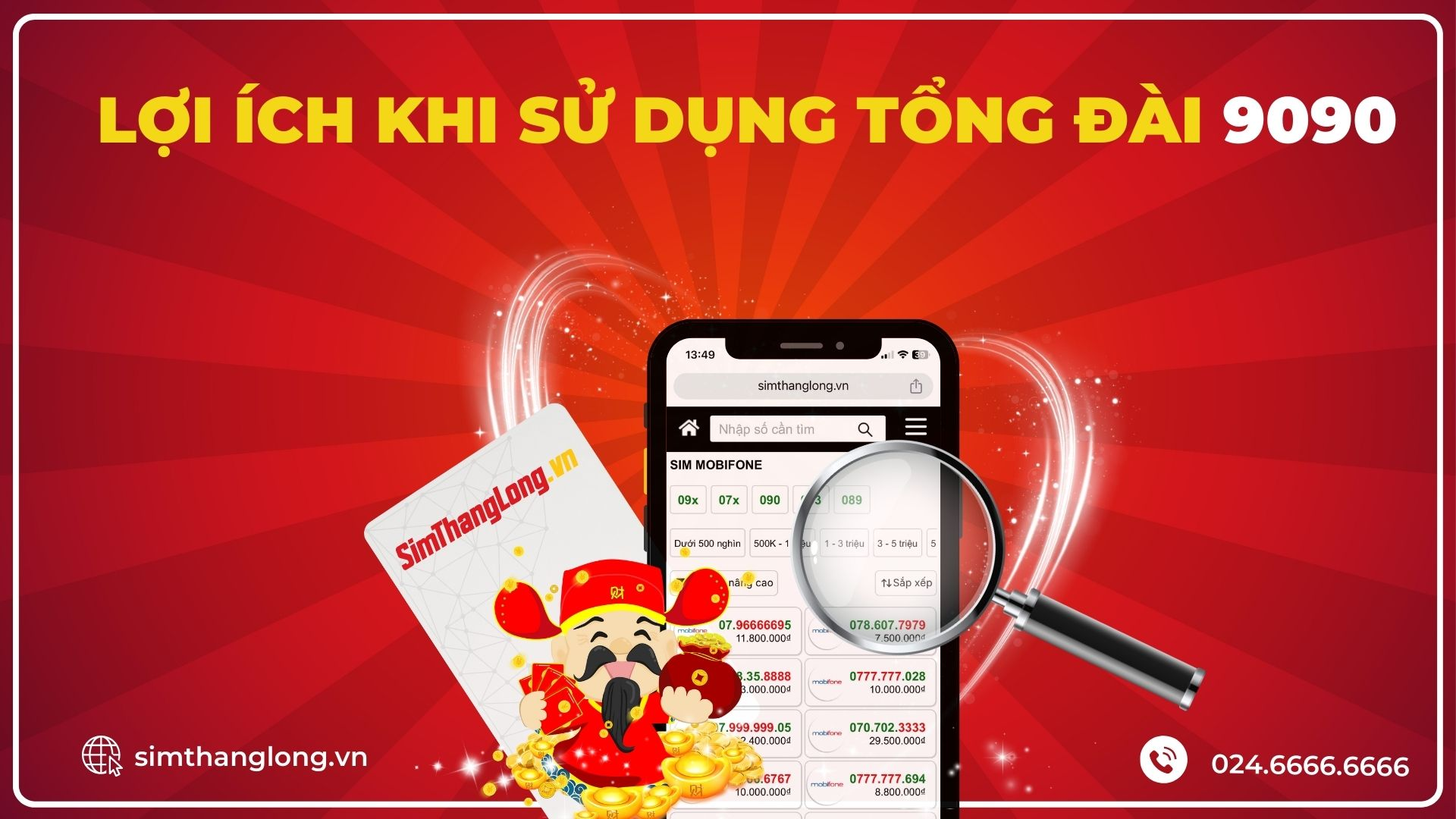 Lợi ích tổng đài 9090