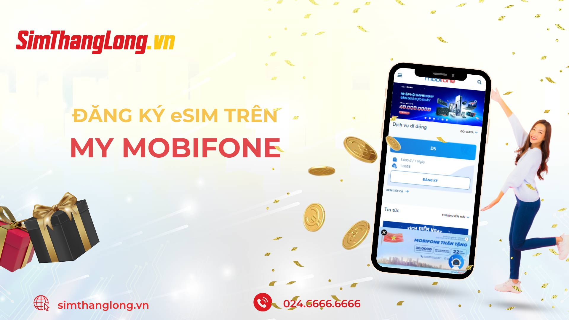 Đăng ký eSim trực tuyến trên ứng dụng My MobiFone