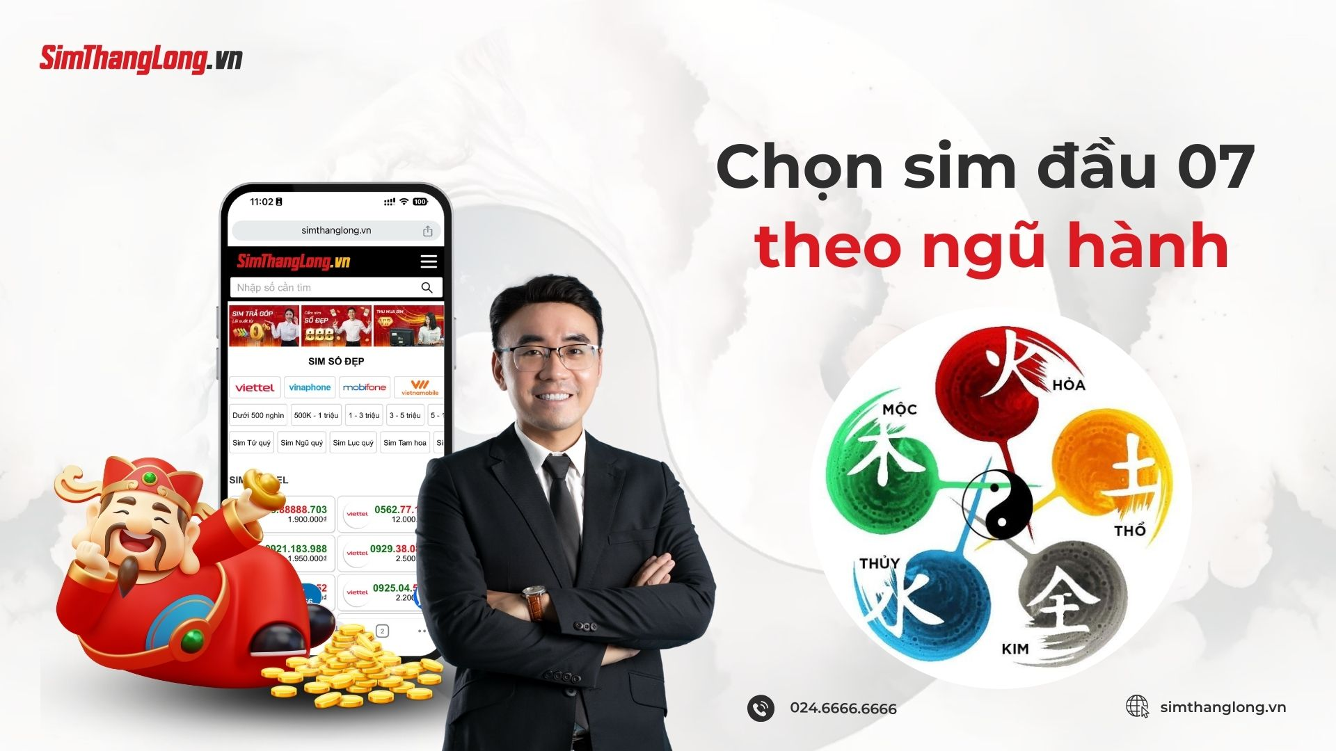 Chọn sim đầu 07 theo ngũ hành