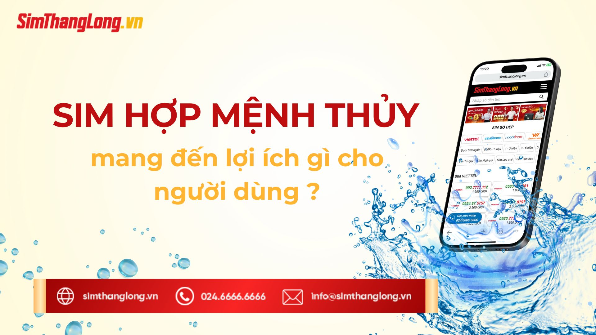 Vì sao nên dùng sim hợp mệnh Thủy