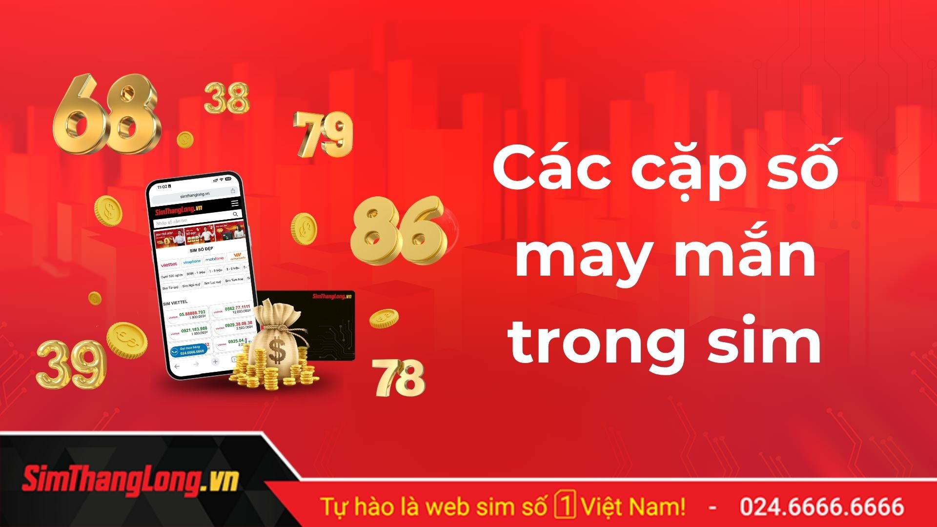 Các cặp số may mắn trong sim